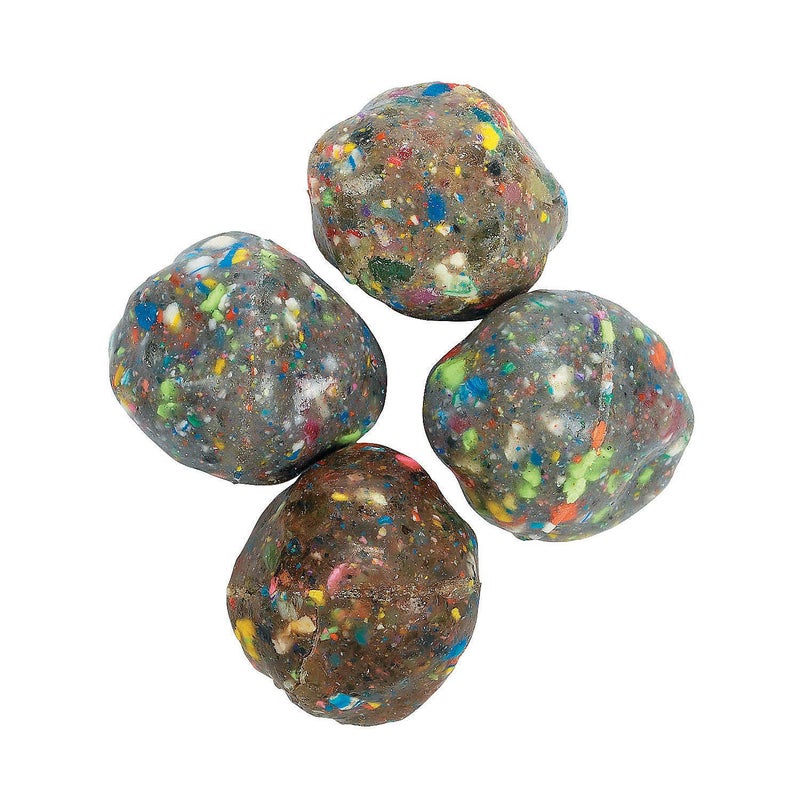 Fun Express Rubber Rock Bouncing Balls - (12 Pieces.) Rubber. 1 1/2" (38mm) - Image 1